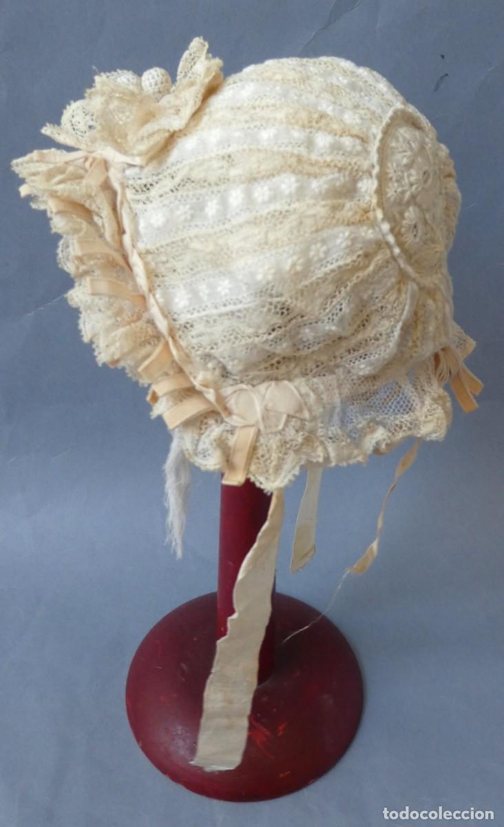 Antig&uuml;edades: ANTIGUO GORRO DE ENCAJE PARA BEB&Eacute; O MU&Ntilde;ECA S,XIX