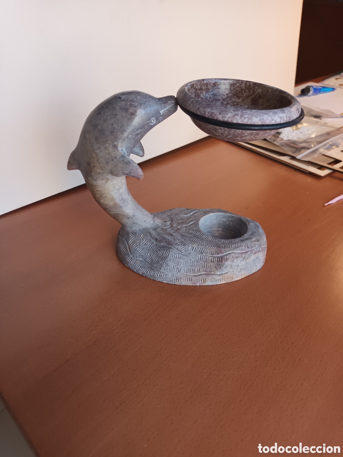 Antiques: Figura Delf&iacute;n Portavelas Decoraci&oacute;n
