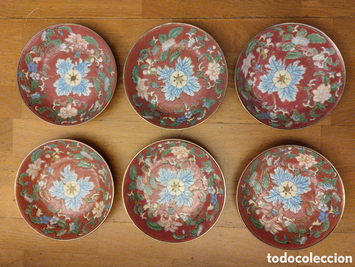 Antig&uuml;edades: Lote de platos decorativos Chinos