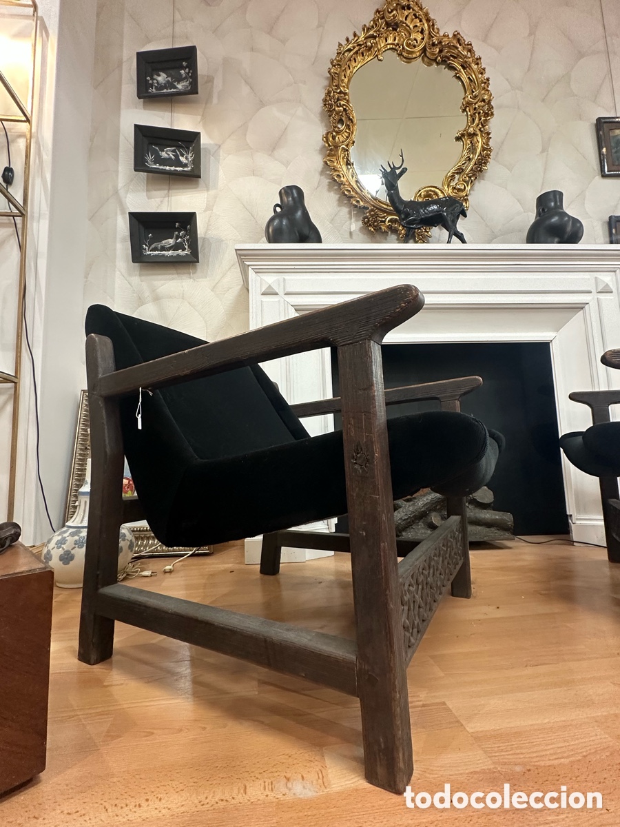 Antig&uuml;edades: Pareja de antiguos sillones de los a&ntilde;os 30. Art Deco. Originales
