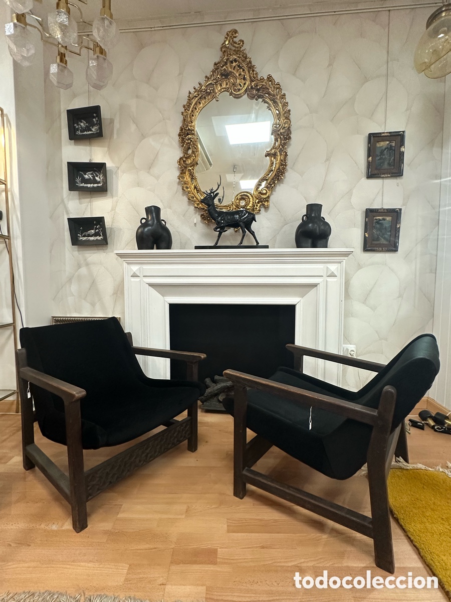 Antig&uuml;edades: Pareja de antiguos sillones de los a&ntilde;os 30. Art Deco. Originales