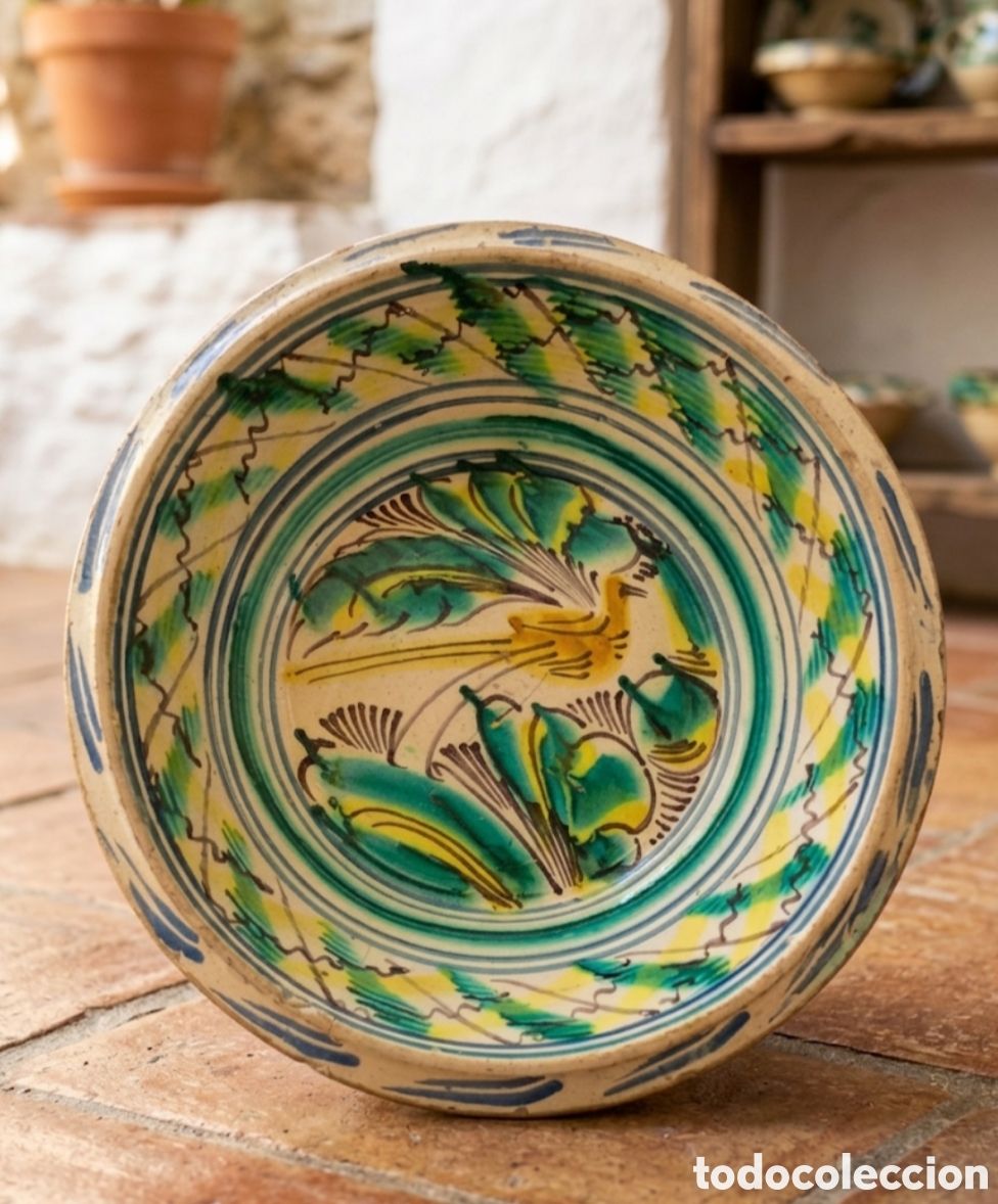 Antig&uuml;edades: Antiguo Lebrillo de Triana (Sevilla) - Cer&aacute;mica Popular - 42 cm