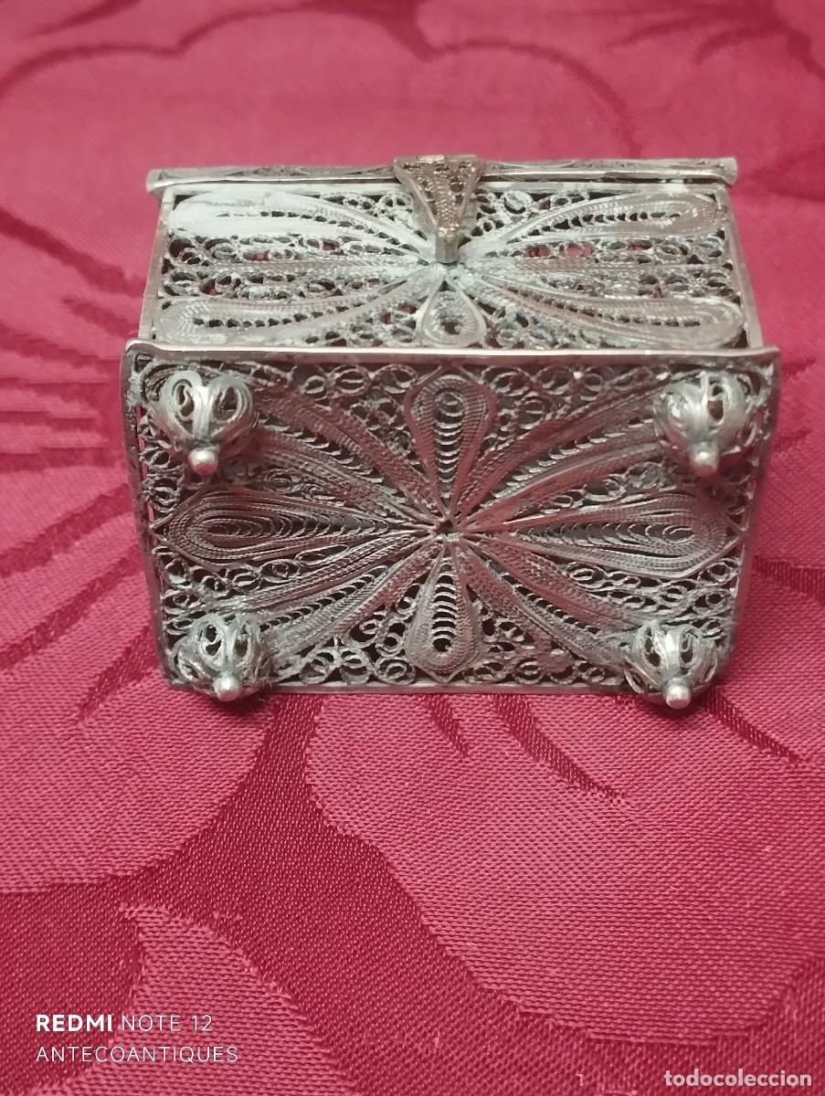 Antig&uuml;edades: CAJA DE FILIGRANA DE PLATA - Foto 5