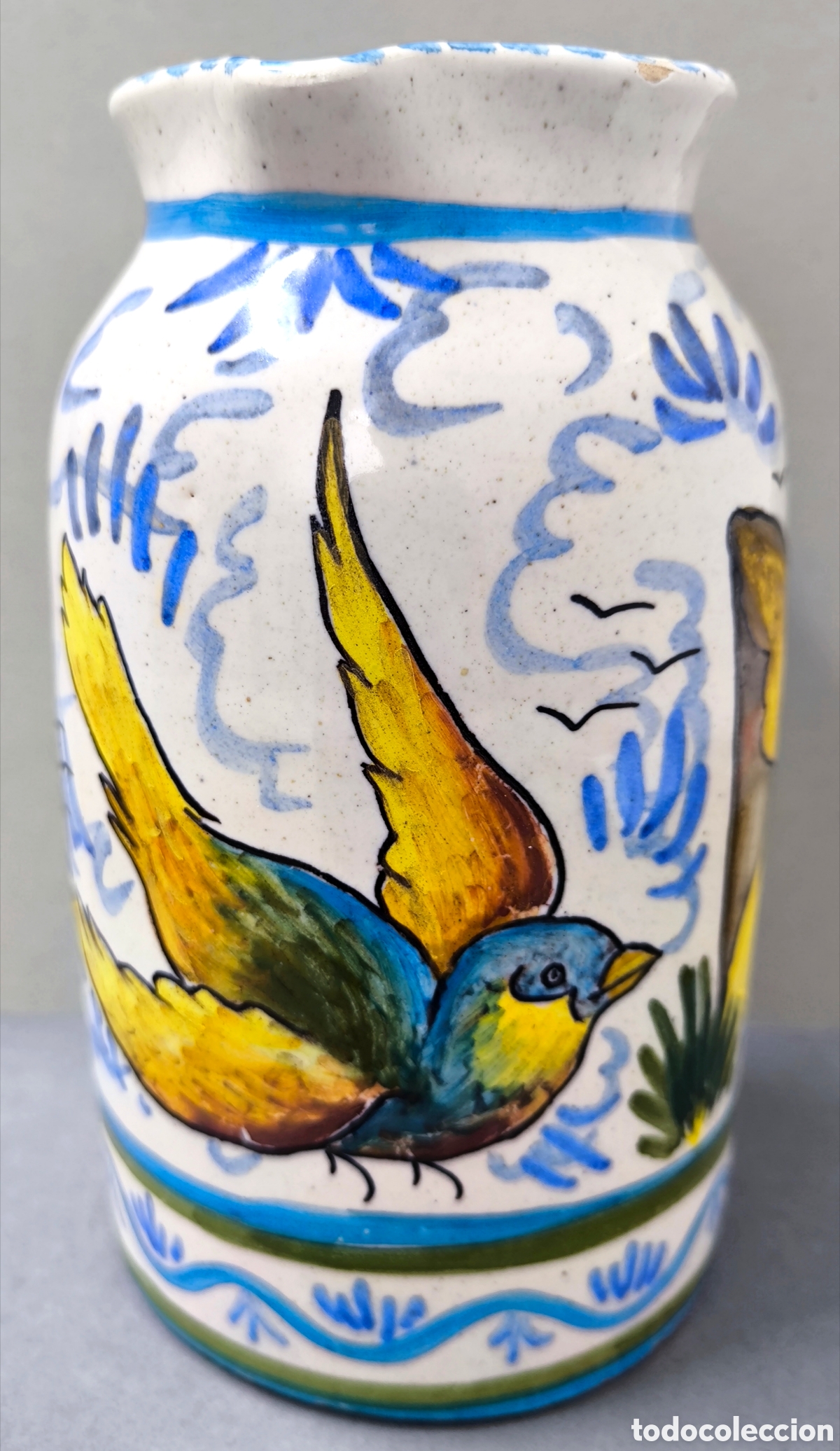 Antig&uuml;edades: JARRA ANTIGUA DE TALAVERA O TRIANA 20 cm.