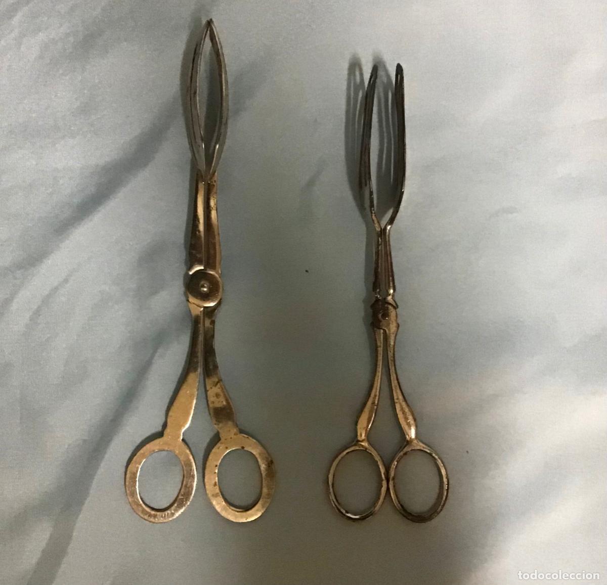 Antig&uuml;edades: PINZAS PARA ENSALADA O PAN, PLATEADAS