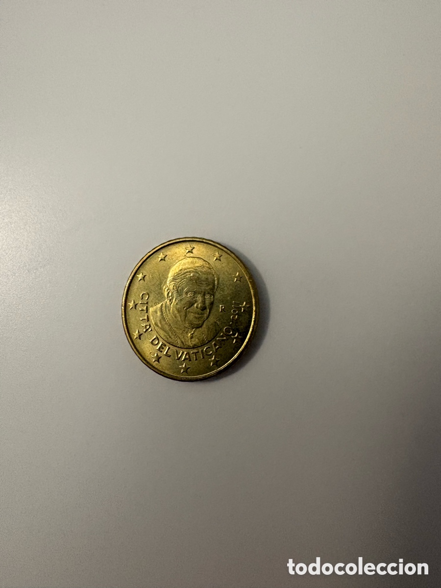 Antig&uuml;edades: Moneda de 50 c&eacute;ntimos Benedicto XVI