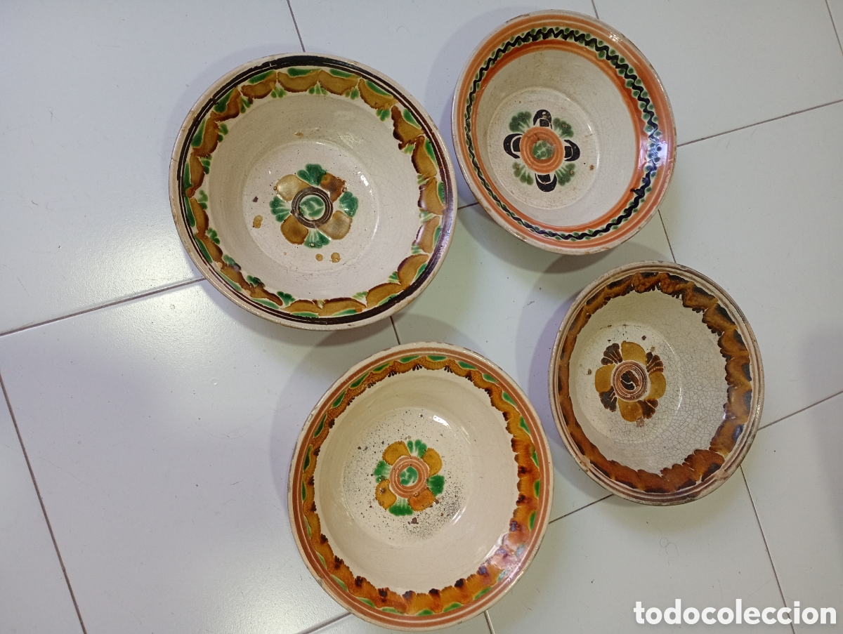 Antiques: Platos/cuencos mexicanos del Siglo XIX