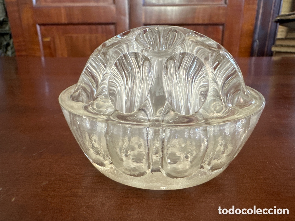 Antig&uuml;edades: PORTALAPICES DE CRISTAL PARA ESCRITORIO - VIOLETERO