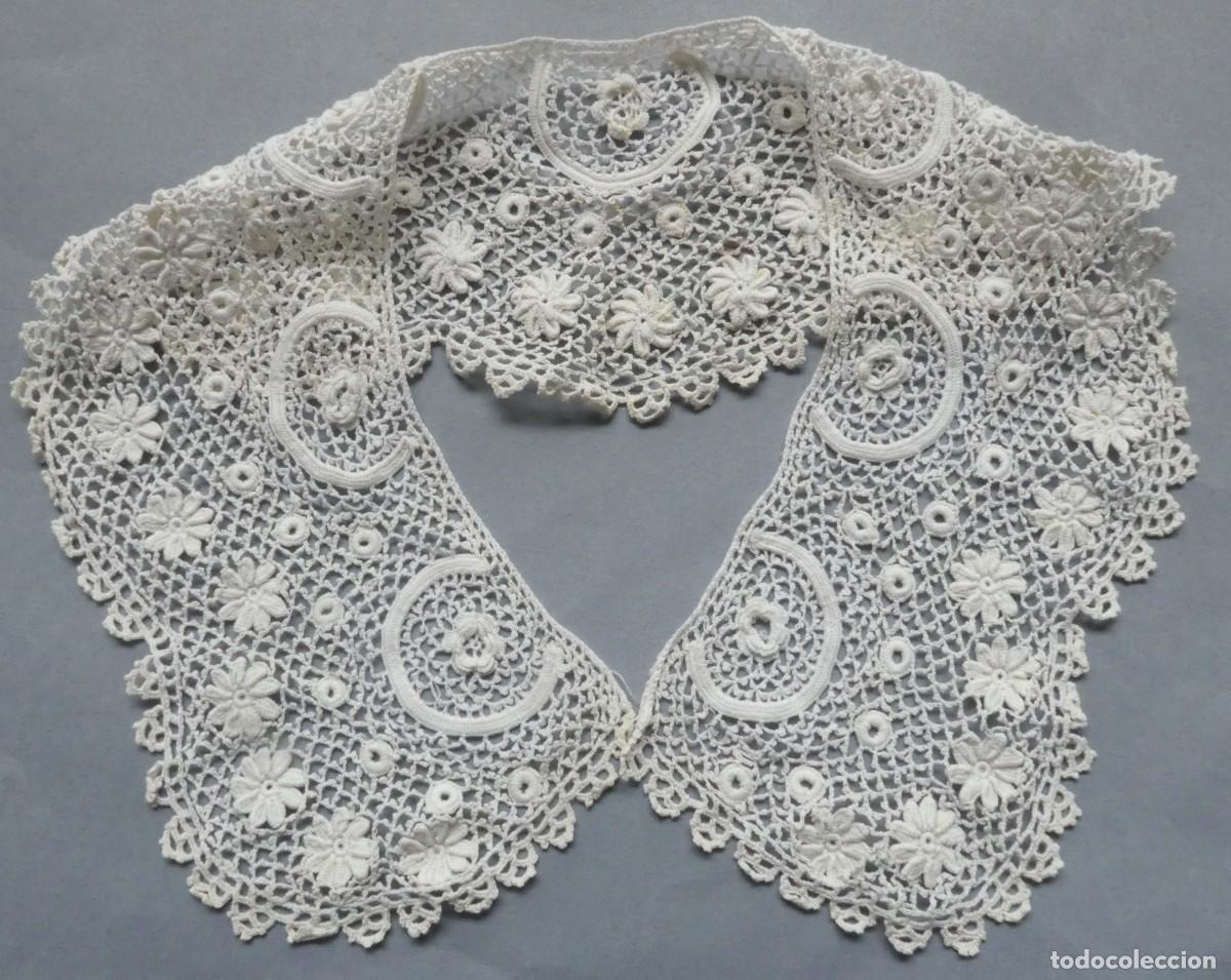 Antig&uuml;edades: ANTIGUO CUELLO DE ENCAJE DE IRLANDA PPIO.S.XX