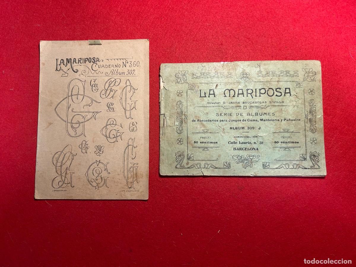 Antig&uuml;edades: La Mariposa album n&ordm; 307 y 309 Abecedarios para bordar letras