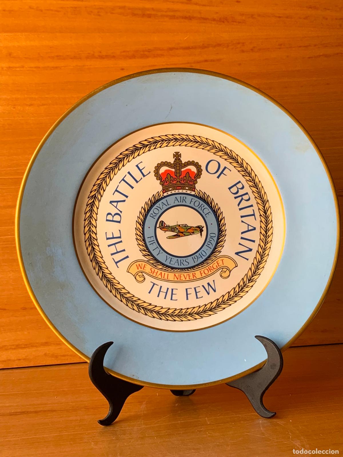 Antig&uuml;edades: Plato Conmemorativo Caverswall - 50 Aniversario Batalla de Inglaterra (1940-1990) - The Few - Royal