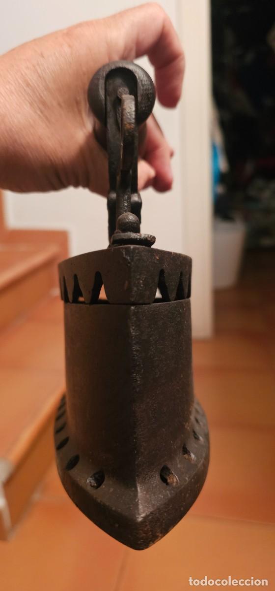 Antig&uuml;edades: Preciosa plancha de carbon con soporte - Foto 2