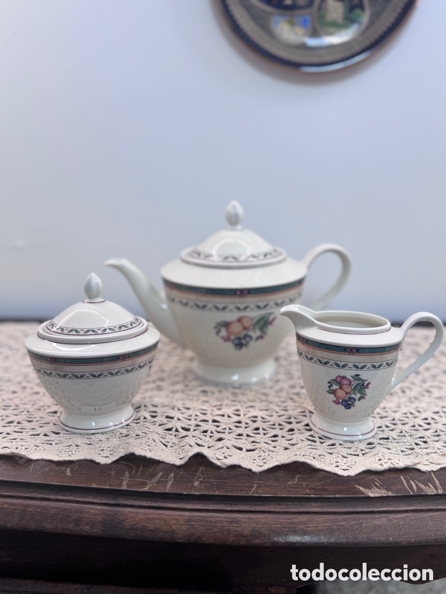 Antig&uuml;edades: Juego caf&eacute;/t&eacute; porcelana Heinrich Winterling Bavaria Germany a&ntilde;os 90 frutas