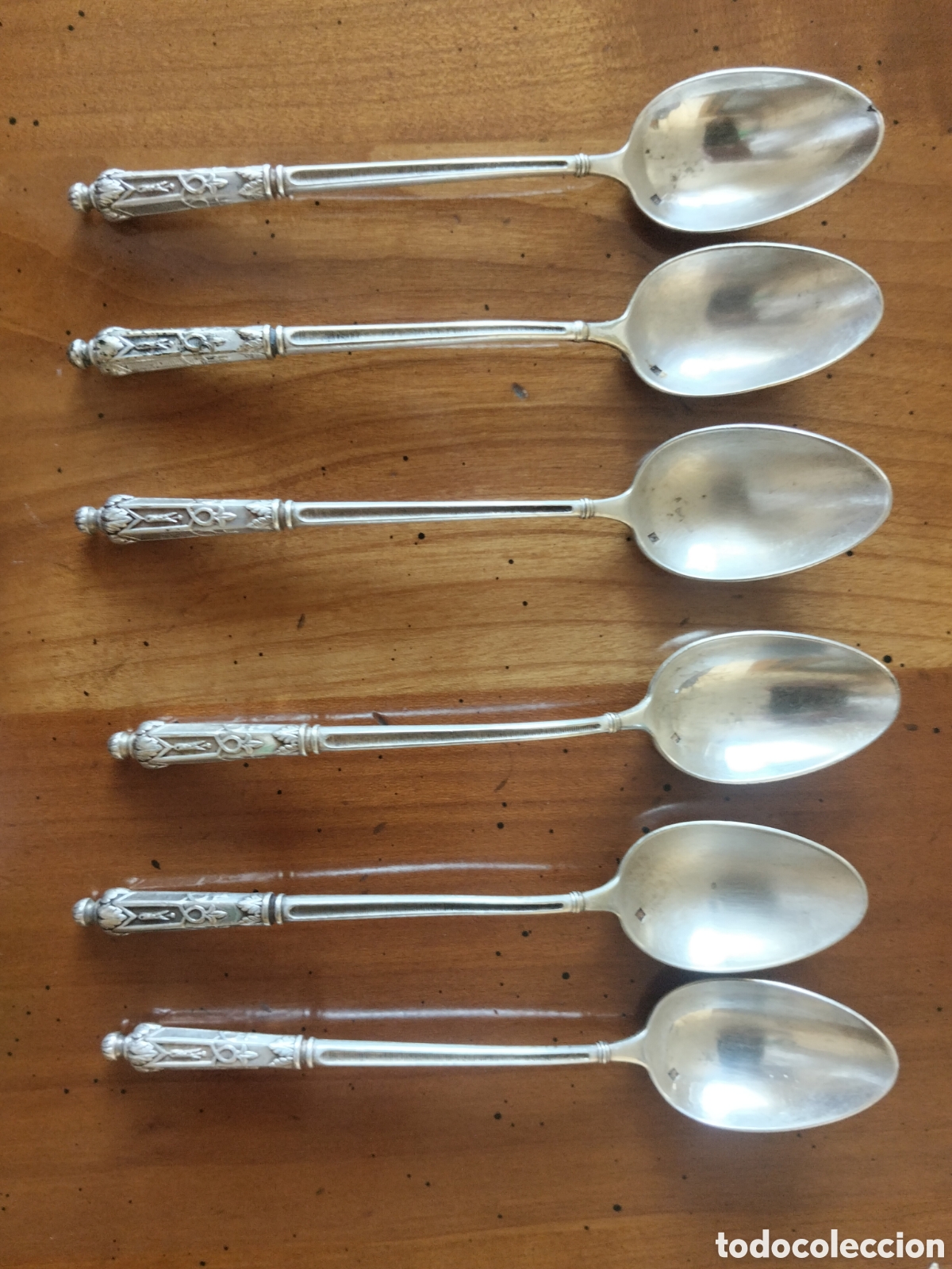Antig&uuml;edades: 6 Cucharillas Antiguas Francesas SFAM | Ba&ntilde;o Plata