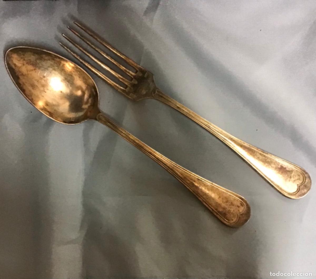 Antig&uuml;edades: ESTUCHE DE CUBIERTOS PLATEADOS APOLLO - Foto 3