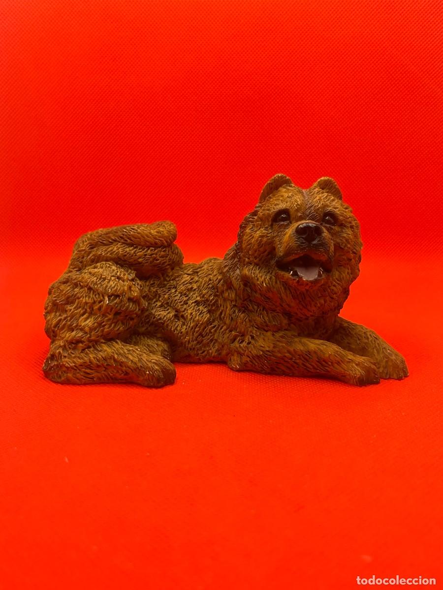 Antig&uuml;edades: Escultura canina en resina policromada. Perro raza Chow Chow. Gran realismo. C. 2000