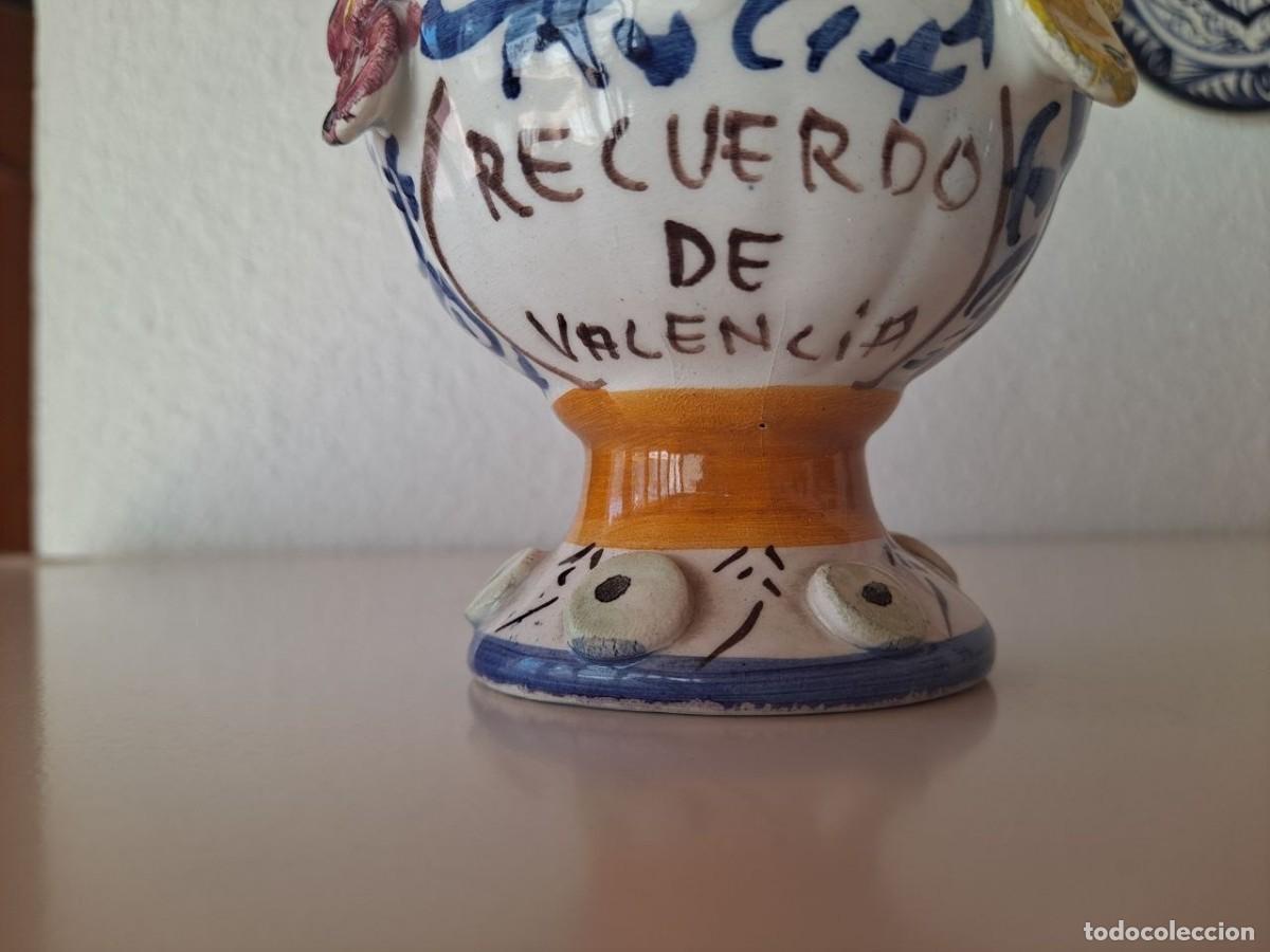 Antig&uuml;edades: Botijo flores Recuerdo de Valencia - Foto 4