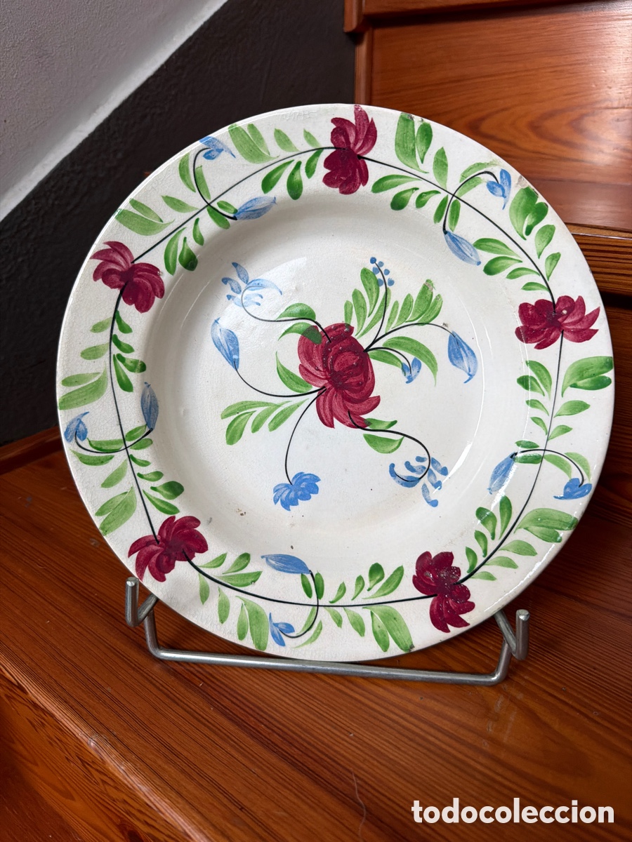 Antig&uuml;edades: Plato de sargadelos flores pintadas