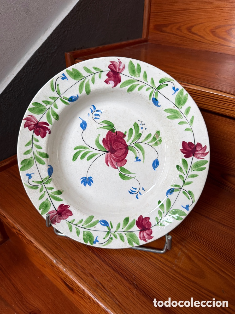 Antig&uuml;edades: Plato de sargadelos flores pintadas