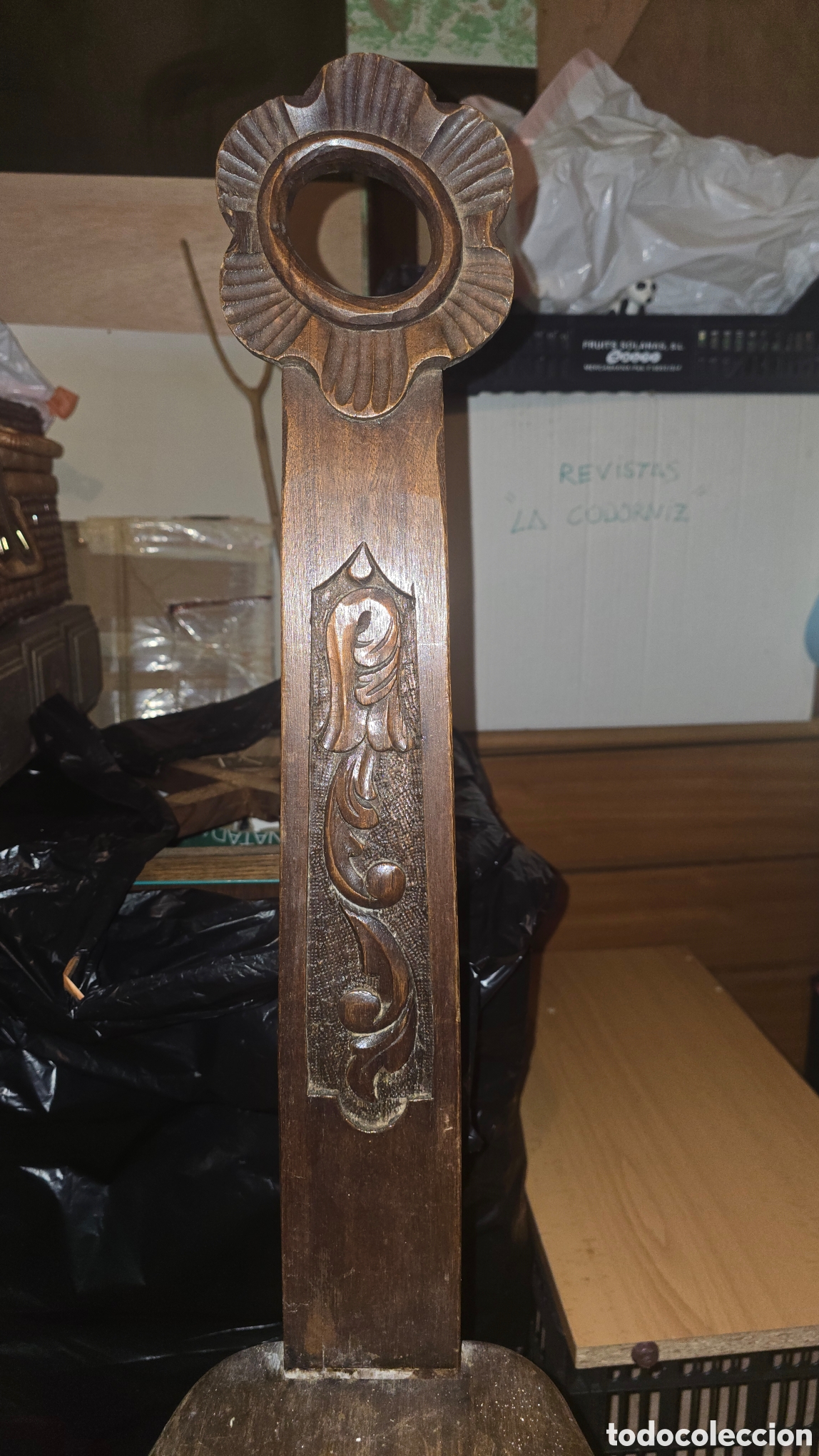 Antig&uuml;edades: Antigua silla paridera de madera maciza - Foto 3