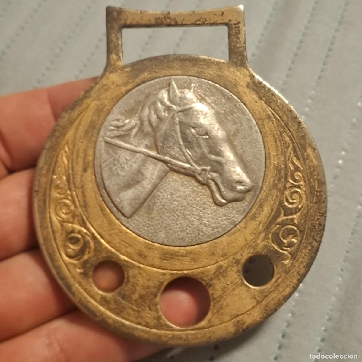 Antig&uuml;edades: Medallon de arnes para caballo . Bonito y grande