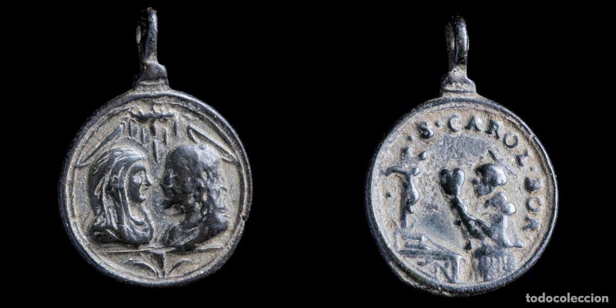 Antig&uuml;edades: Religious medal XVI-XVII centuries, Salvator Mundis /Mater Salvatoris-24x17 mm.
