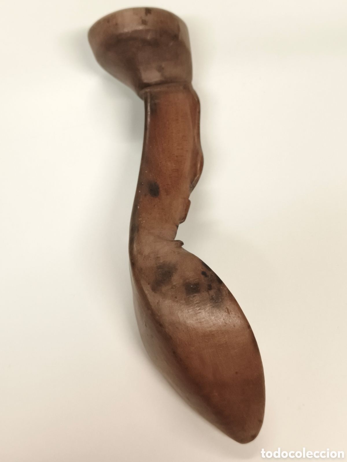 Antig&uuml;edades: Cuchara de madera arte pastoril - Foto 2