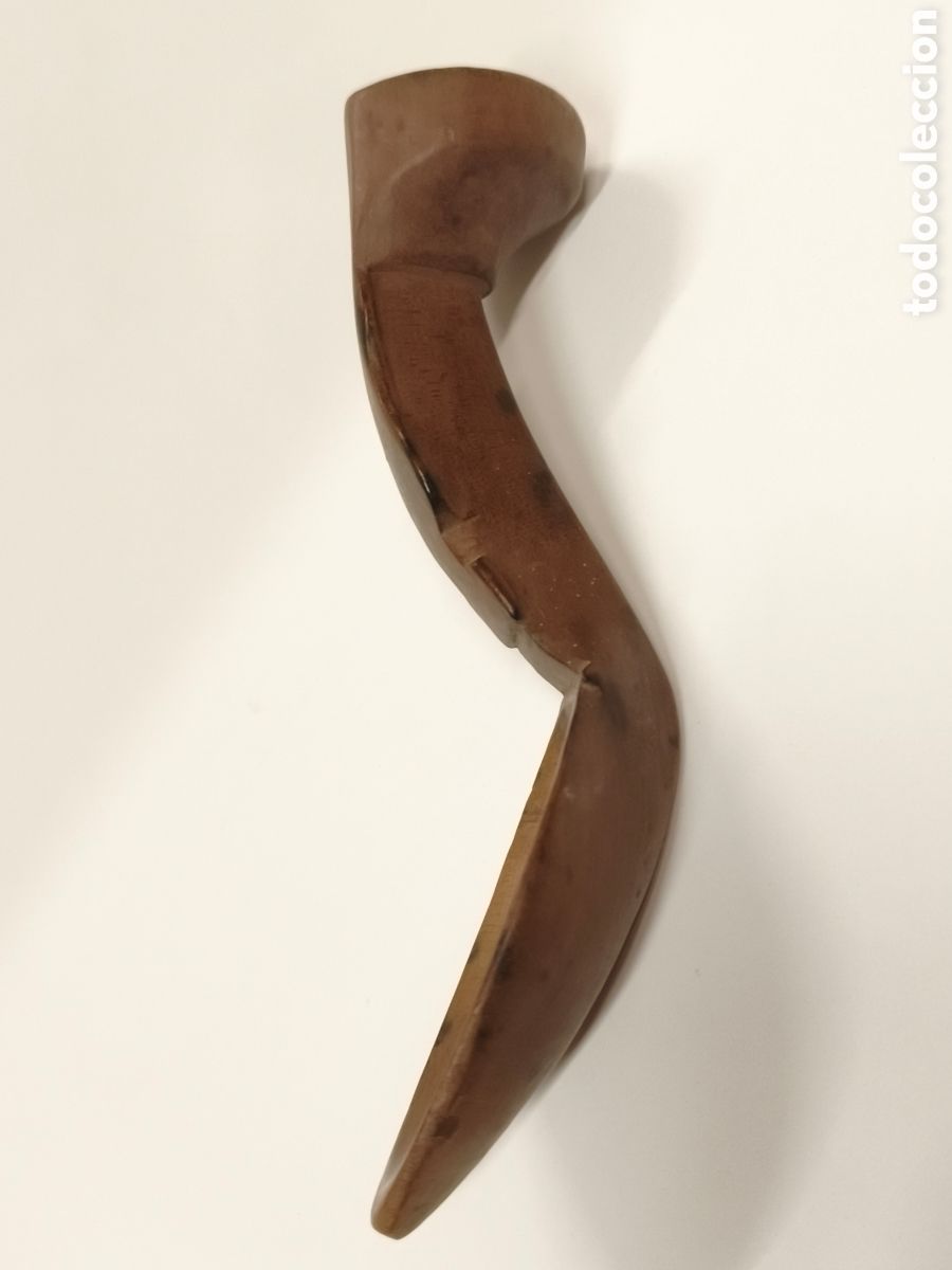 Antig&uuml;edades: Cuchara de madera arte pastoril - Foto 3