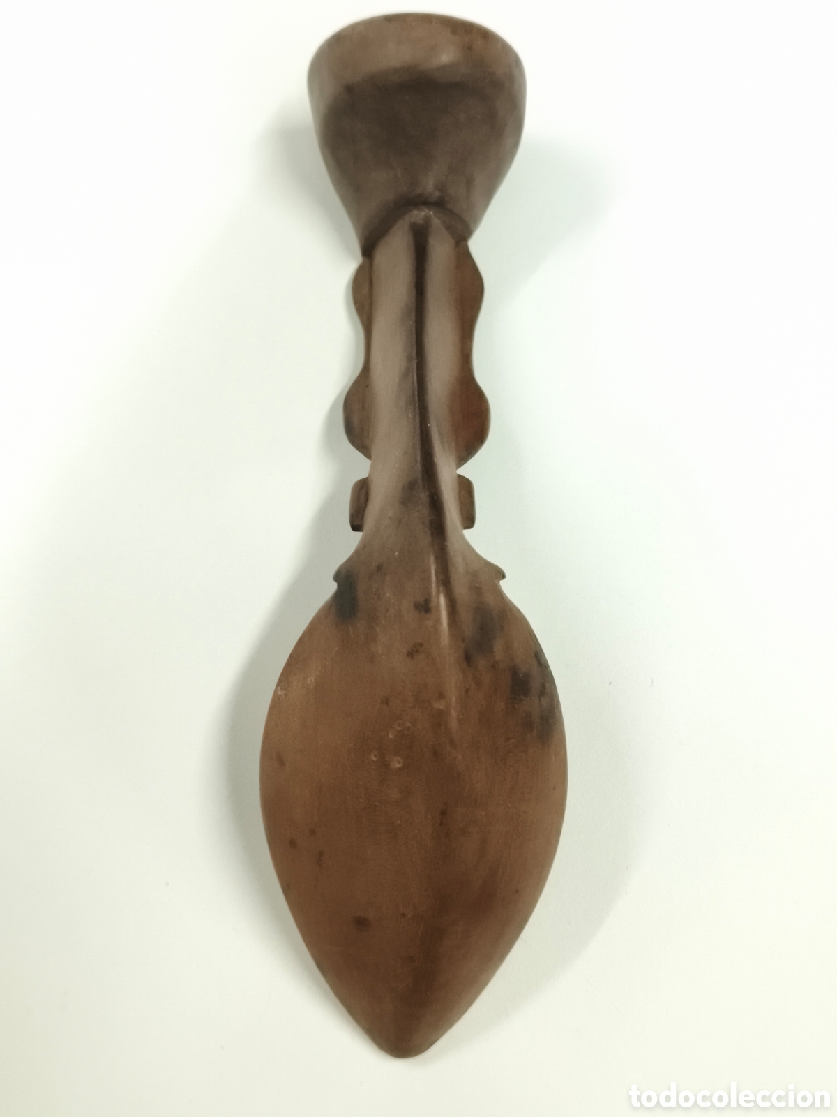 Antig&uuml;edades: Cuchara de madera arte pastoril - Foto 4