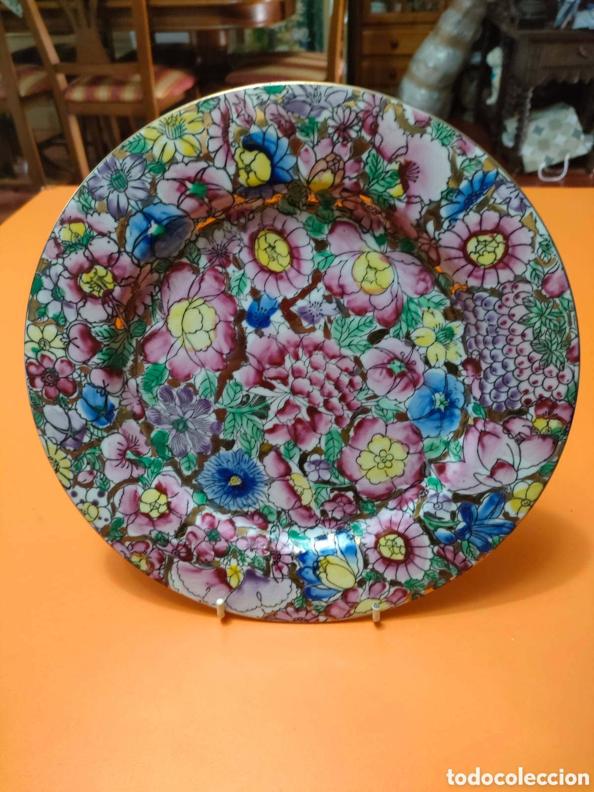 Antiguidades: Plato mil flores a&ntilde;os 80