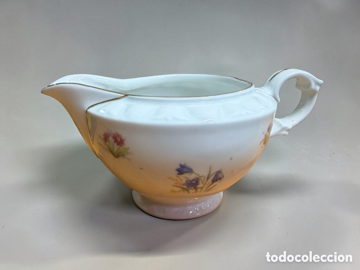 Antig&uuml;edades: Antigua salsera de porcelana checa