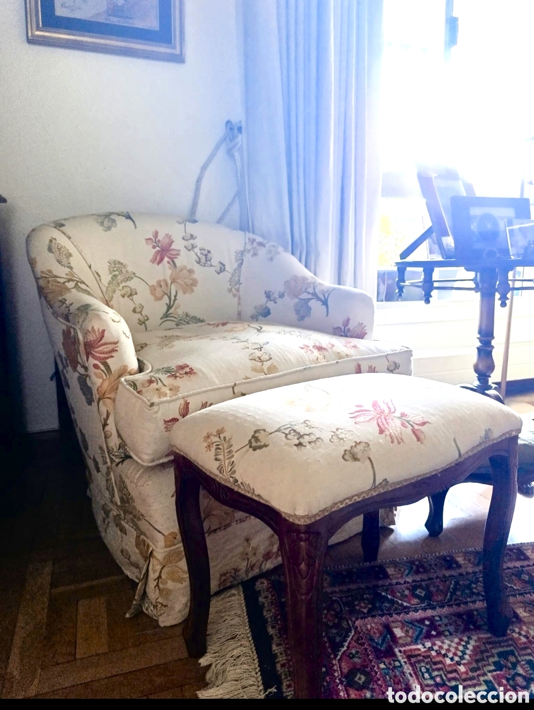 Oggetti Antichi: JUEGO DE ESCABEL Y SILLON