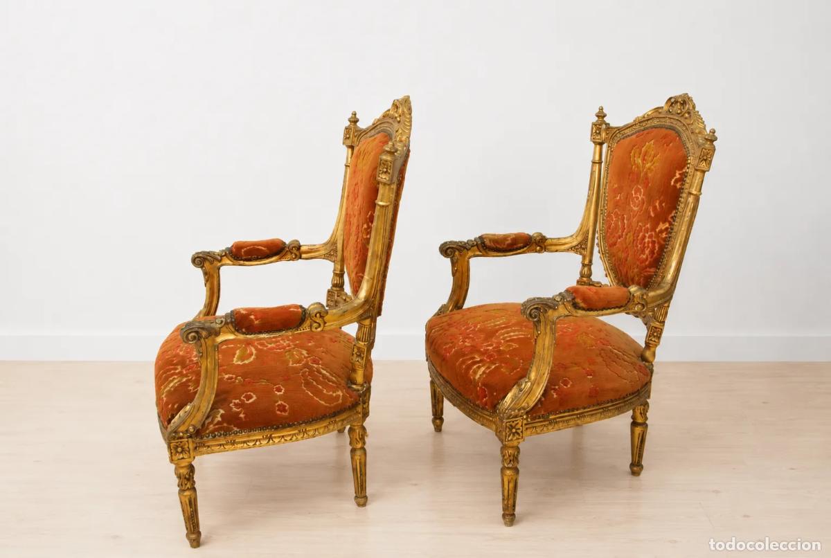 Antig&uuml;edades: Pareja sillones estilo Luis XVI - Foto 5
