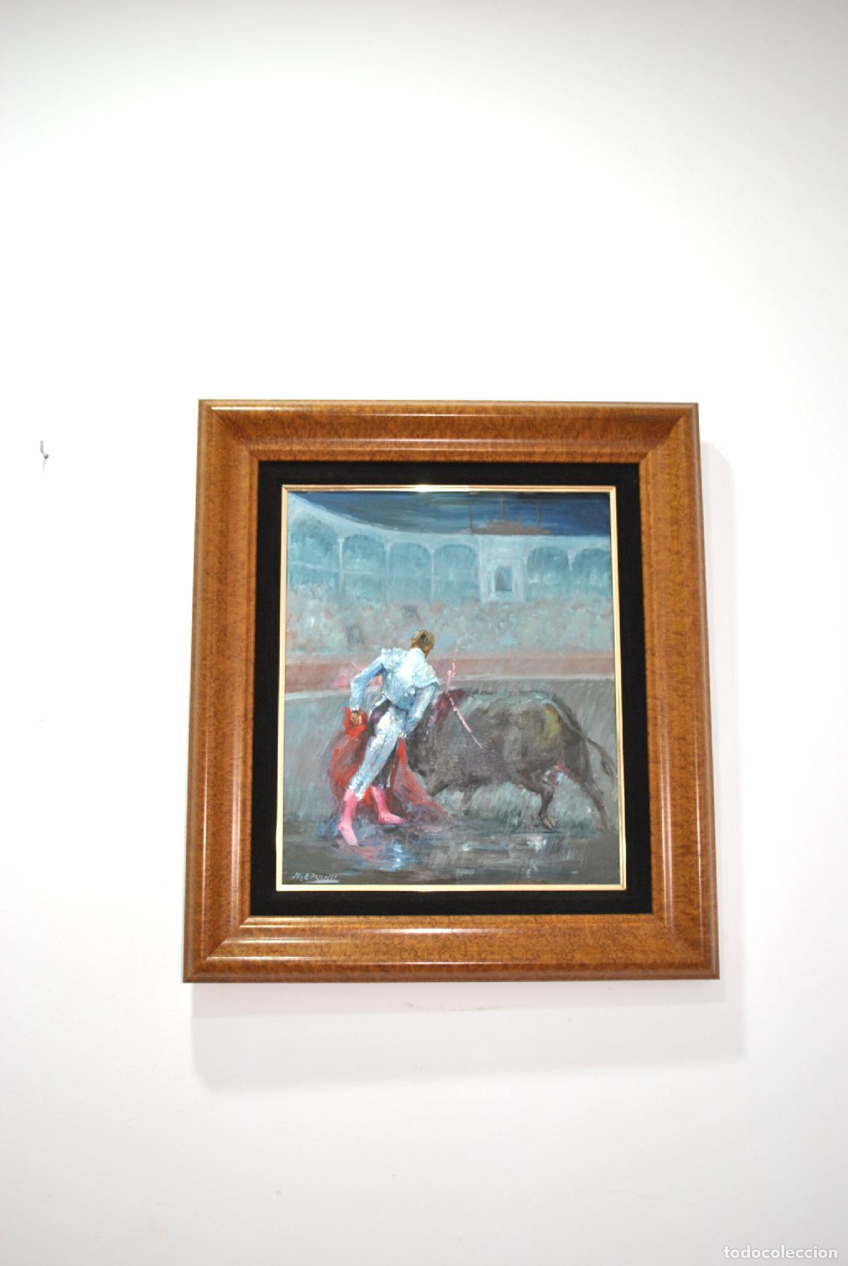 Antig&uuml;edades: &Oacute;leo sobre lienzo taurino Jos&eacute; Puente