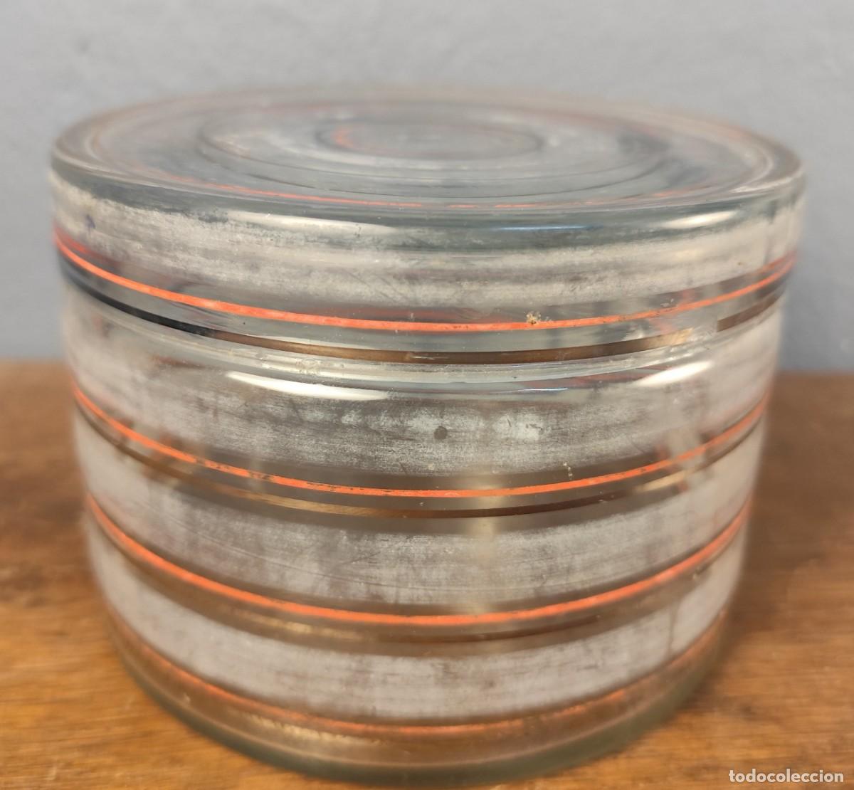Antiguidades: Tarro de cristal Art-Deco, principios del siglo XX