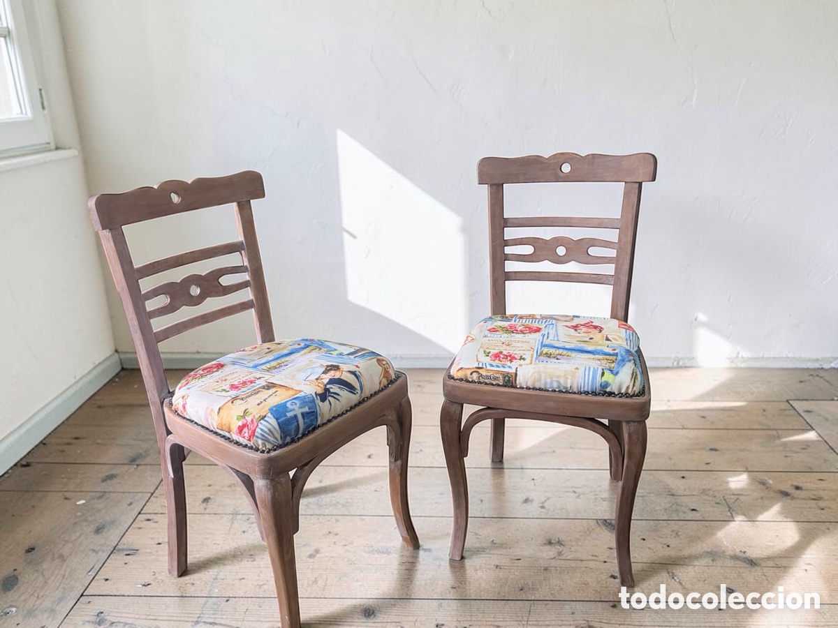 Antig&uuml;edades: Pareja de sillas antiguas restauradas - Foto 4