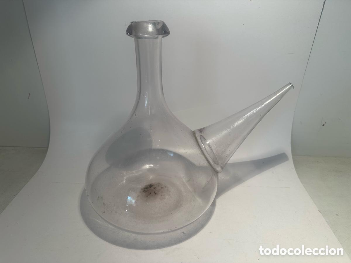 Antig&uuml;edades: ANTIGUO PORRON DE CRISTAL SOPLADO CATALAN GRANDE DE 5 LITROS. SIGLO XIX.