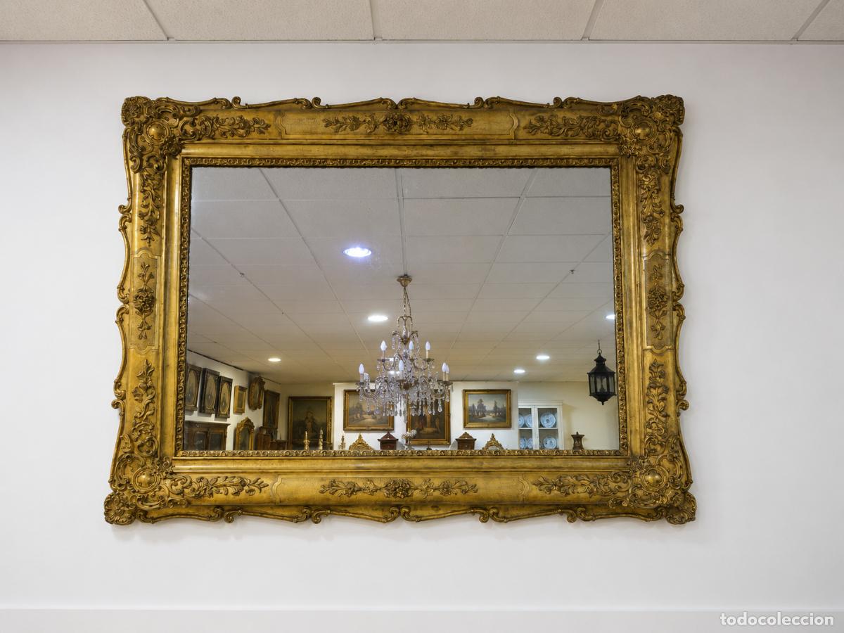Antig&uuml;edades: GRAN ESPEJO LUIS XV MADERA ORO - Foto 1