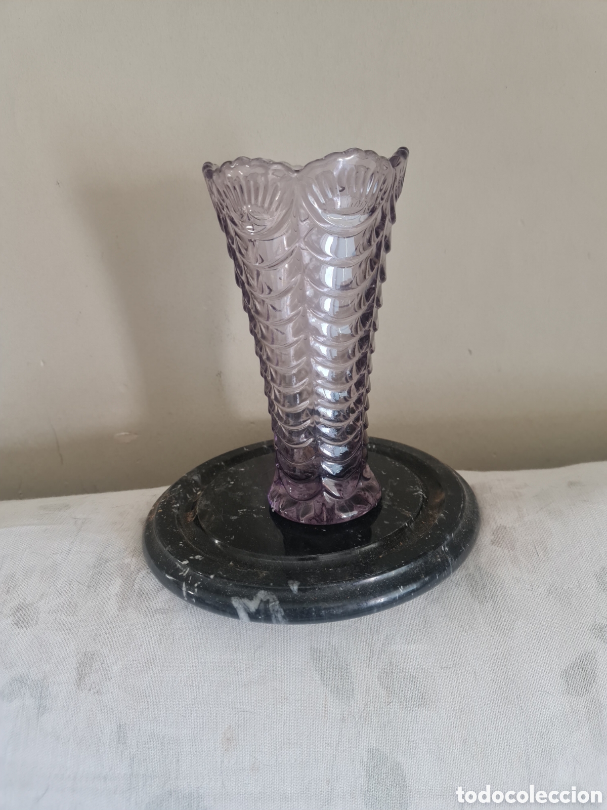 Antig&uuml;edades: Santa Luc&iacute;a '50s Cristal Morado Original Impecable