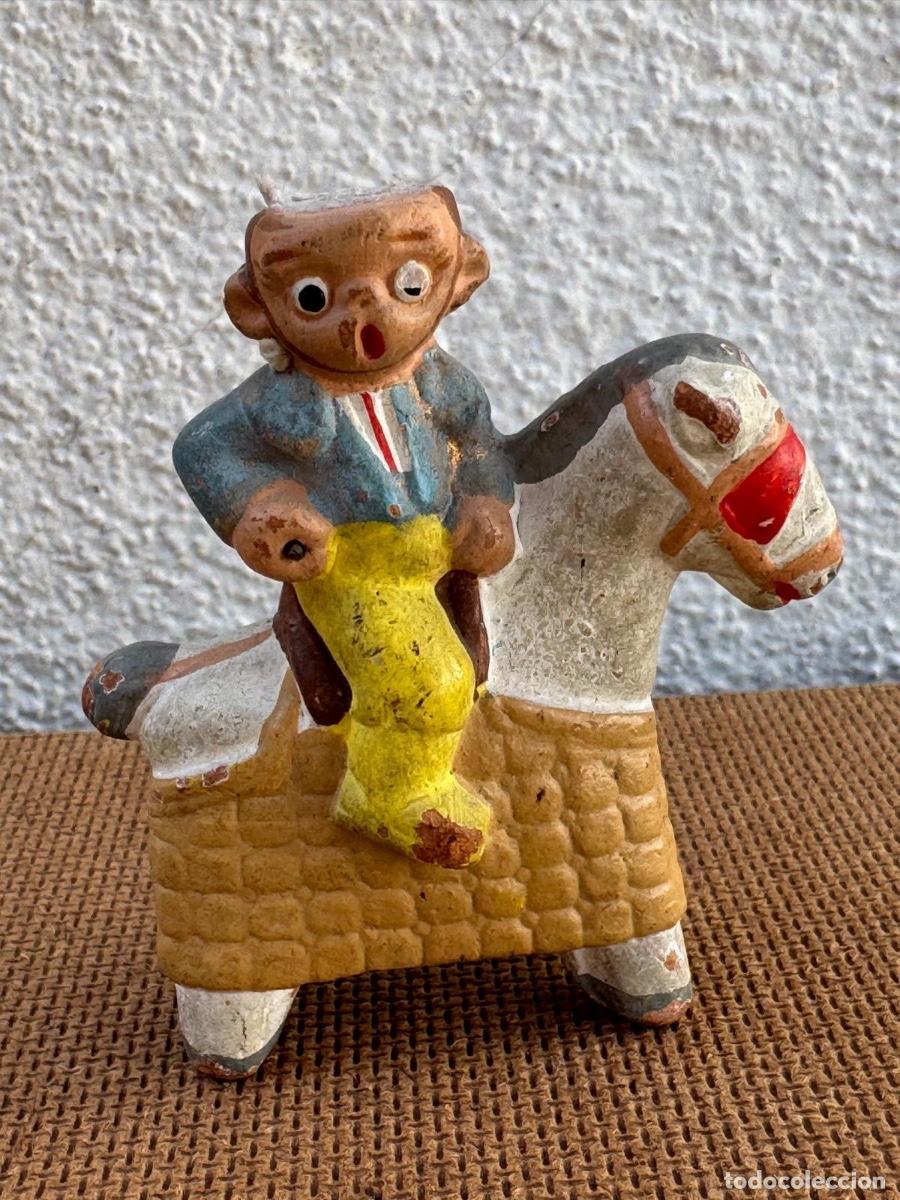 Antig&uuml;edades: Figura mu&ntilde;eco barro pintado Alborox antiguo picador falta sombrero pica 5cms