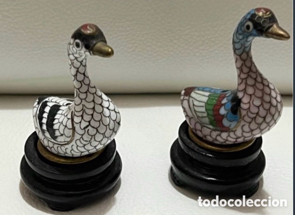 Antig&uuml;edades: Preciosos Cisnes Cloison&eacute; - Foto 4