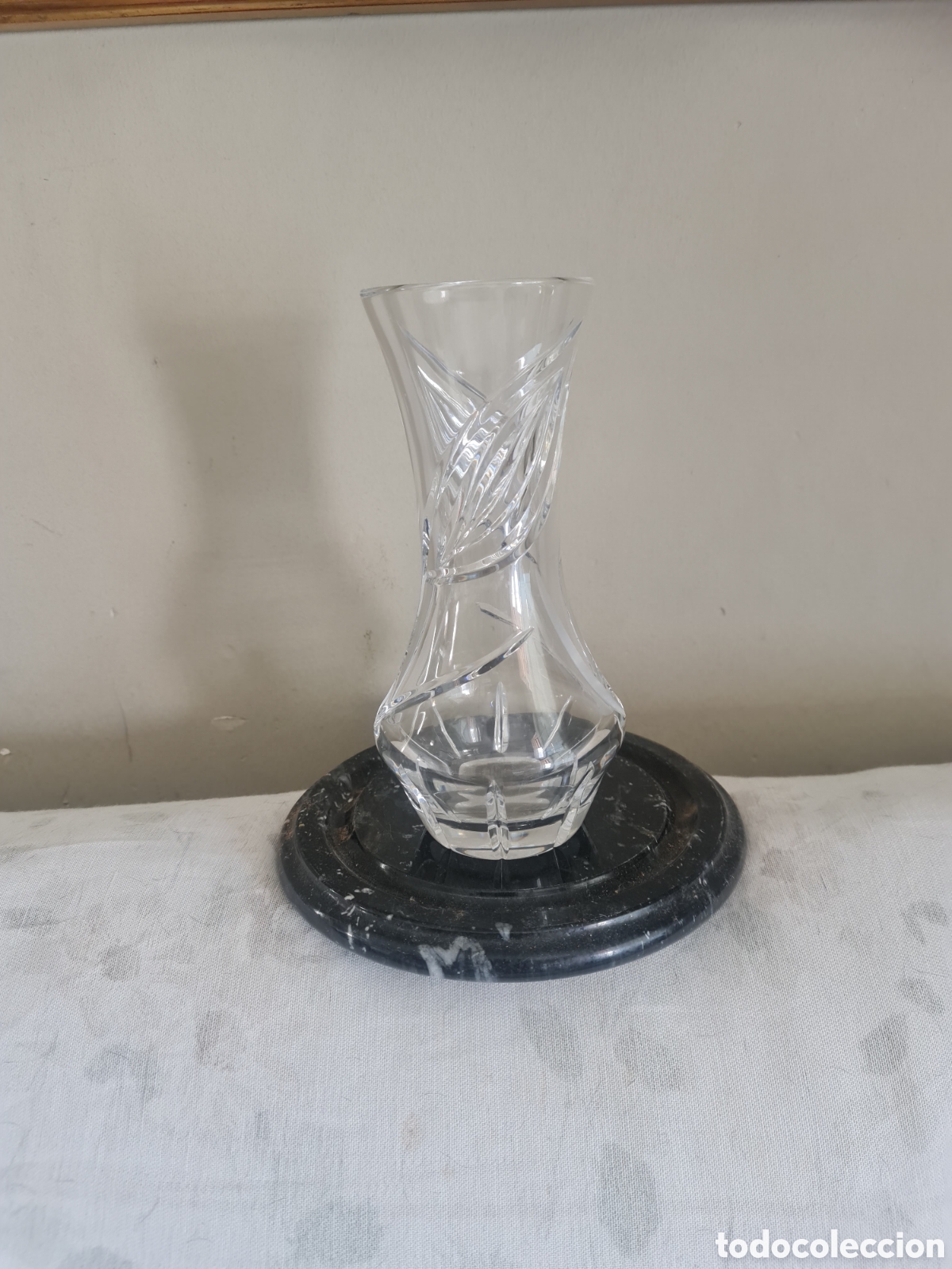 Antig&uuml;edades: Cristal de Bohemia Aut&eacute;ntico Florero Impecable