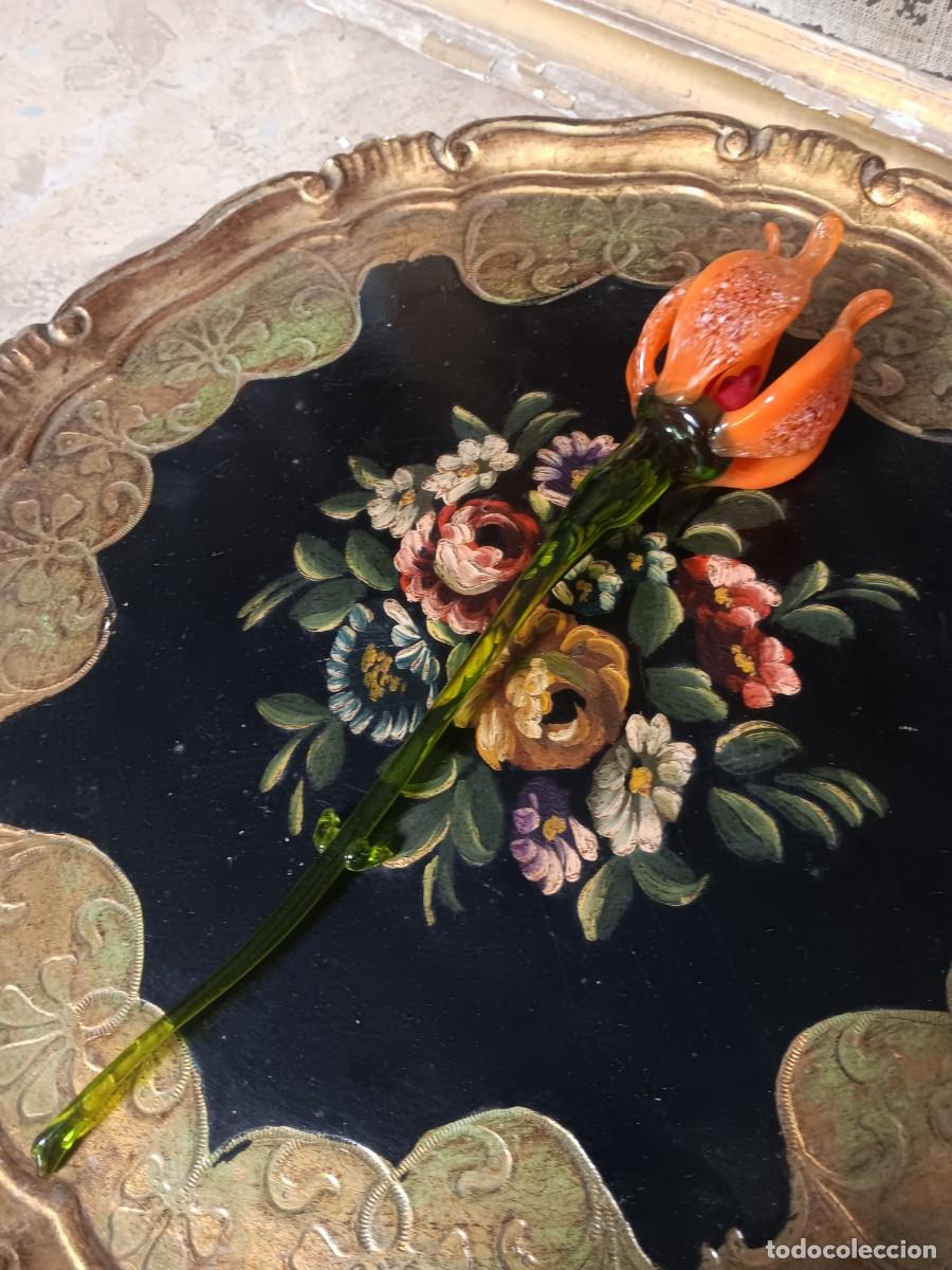 Antiguidades: Flor de murano escultura