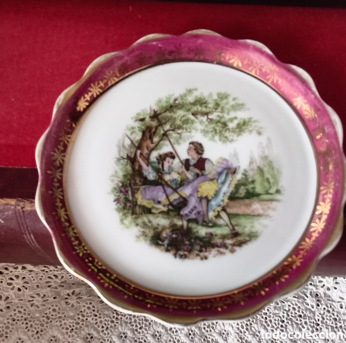Antig&uuml;edades: Platos de porcelana de limones, antigua de limonges