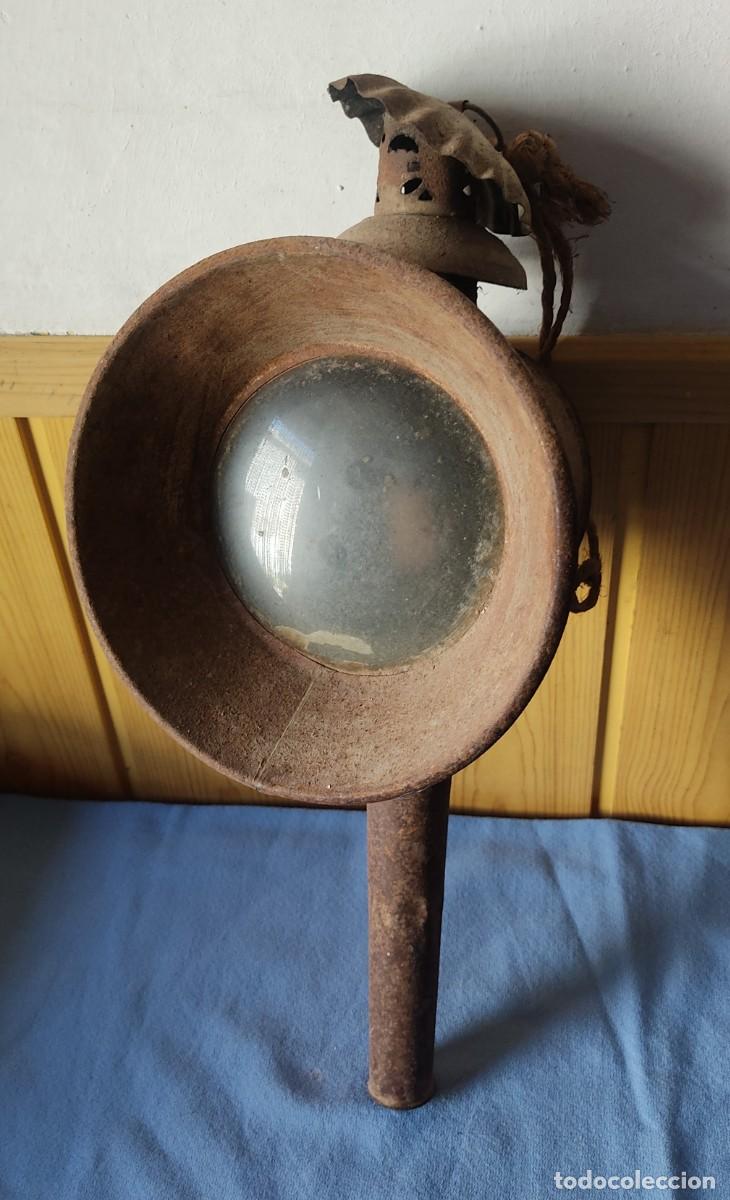 Antig&uuml;edades: ANTIGUO FAROL DE CARRO O CARRUAJE