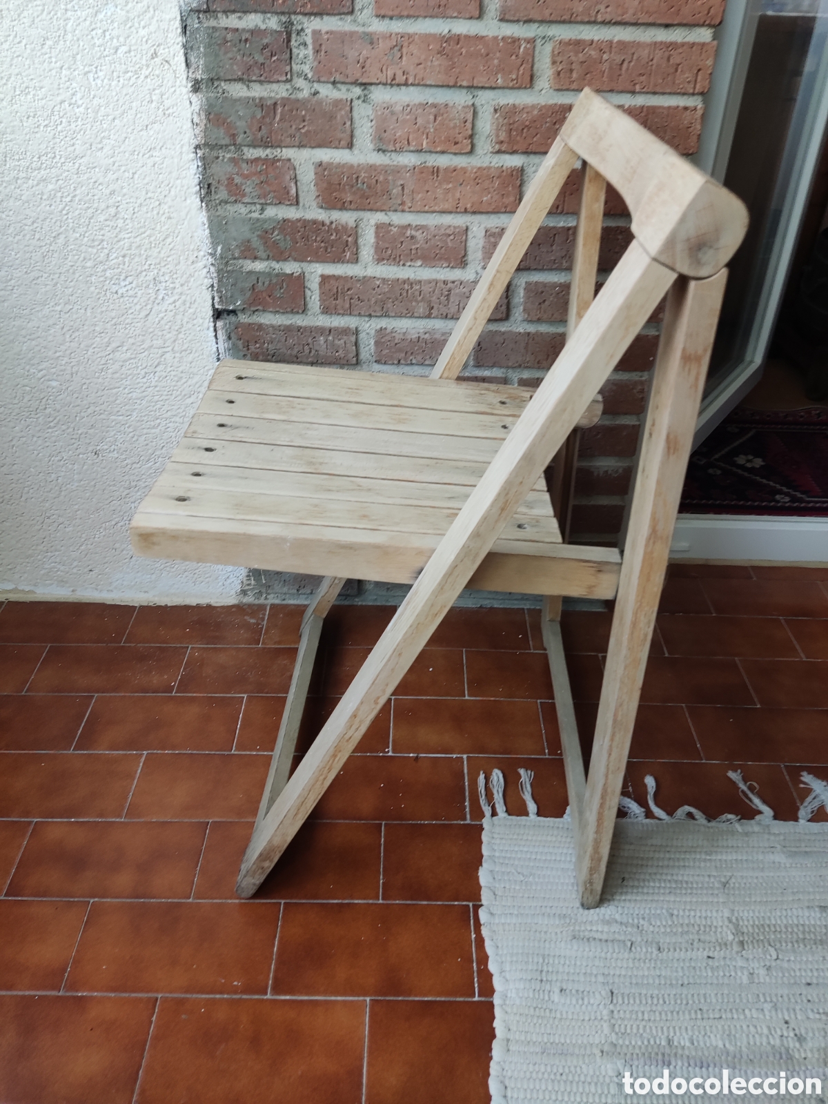 Antig&uuml;edades: Silla plegable Aldo Jacober Trieste a&ntilde;os 60 Silla plegable vintage Trieste, dise&ntilde;ada por Aldo Jacobe