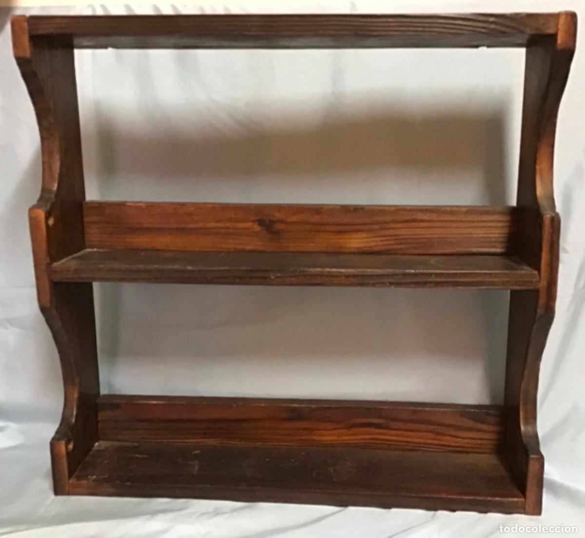 Antiquit&eacute;s: PEQUE&Ntilde;A ESTANTER&Iacute;A DE MADERA