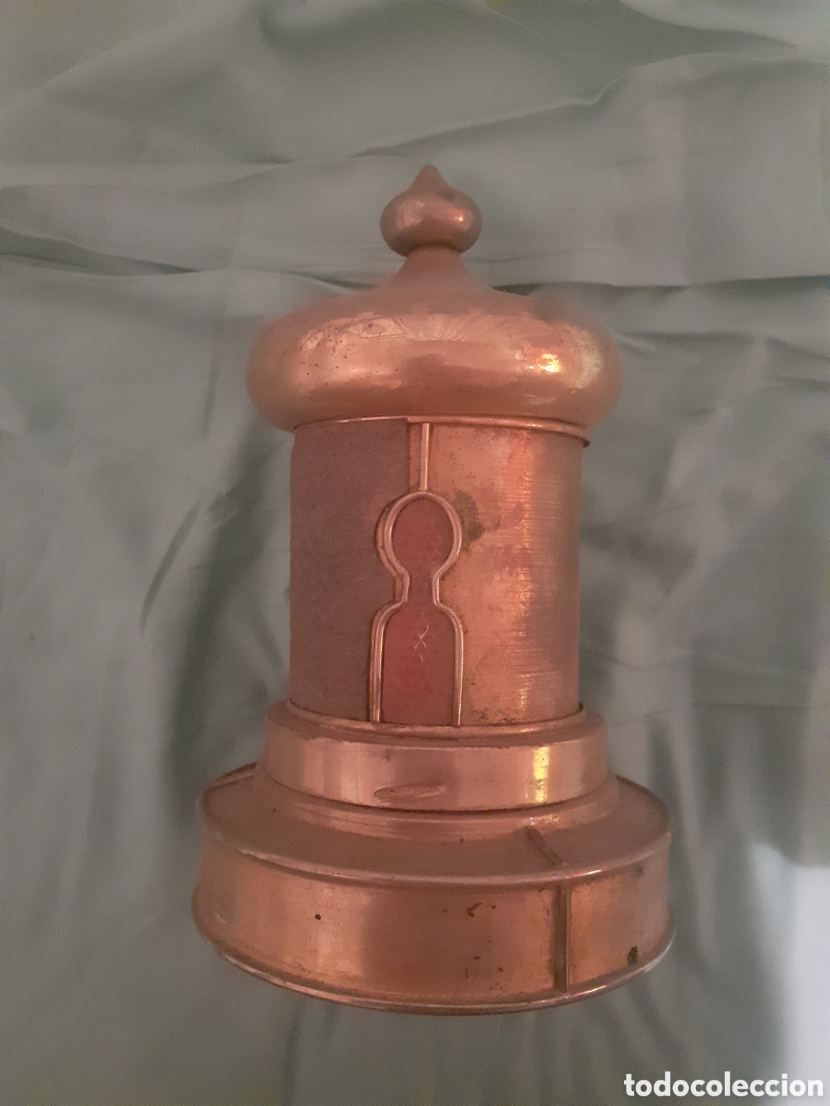 Antig&uuml;edades: DESCOMUNAL PITILLERA ART DECO. 21 CM SIN DESPLEGAR. FUNCIONA PERFECTAMENTE. RARISIMA. HACIA 1920