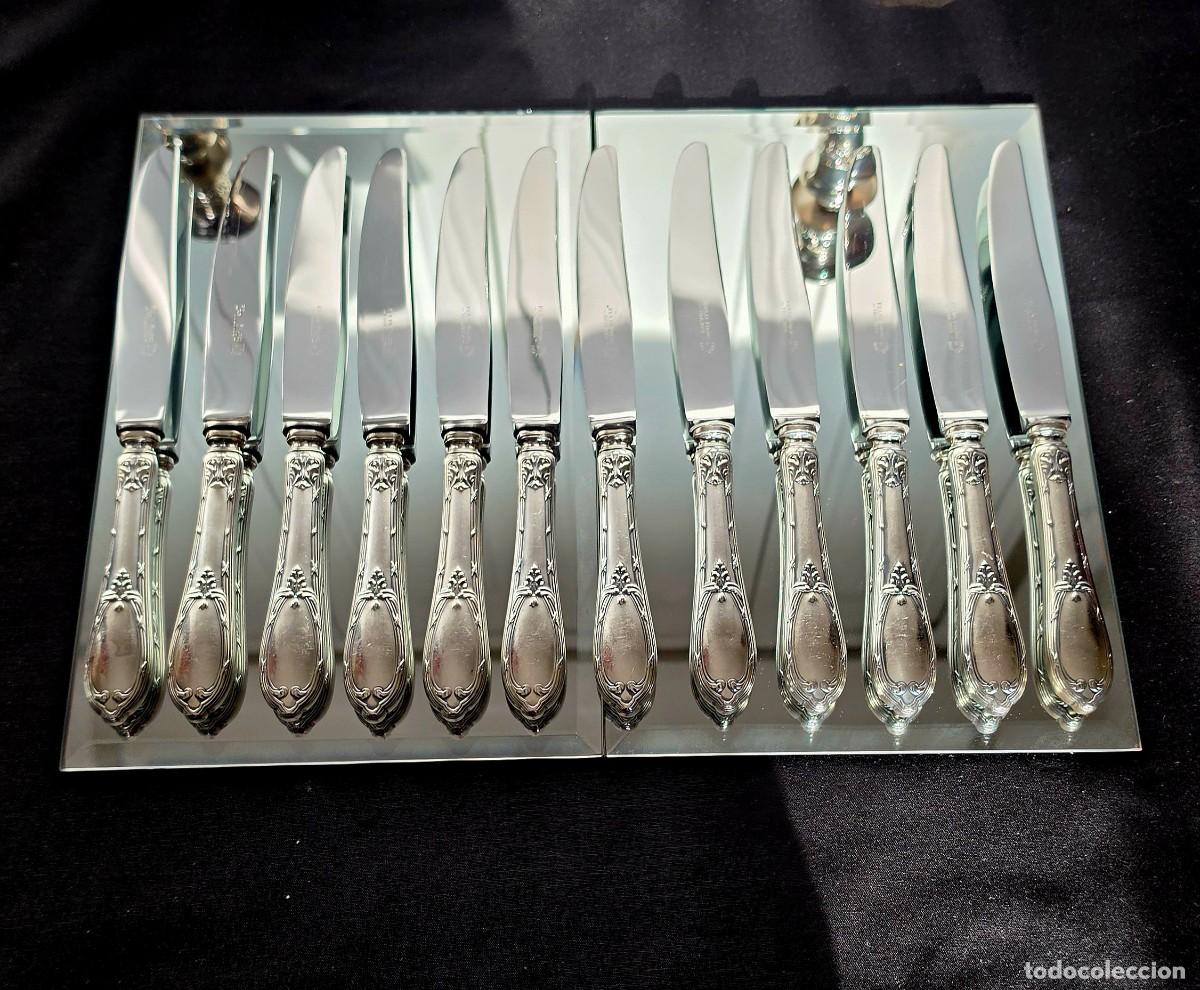Antig&uuml;edades: Lote 12 Cuchillos Franceses F&eacute;lix Fr&egrave;res Toulouse &bull; Orfebrer&iacute;a De Lujo &bull; Art Nouveau