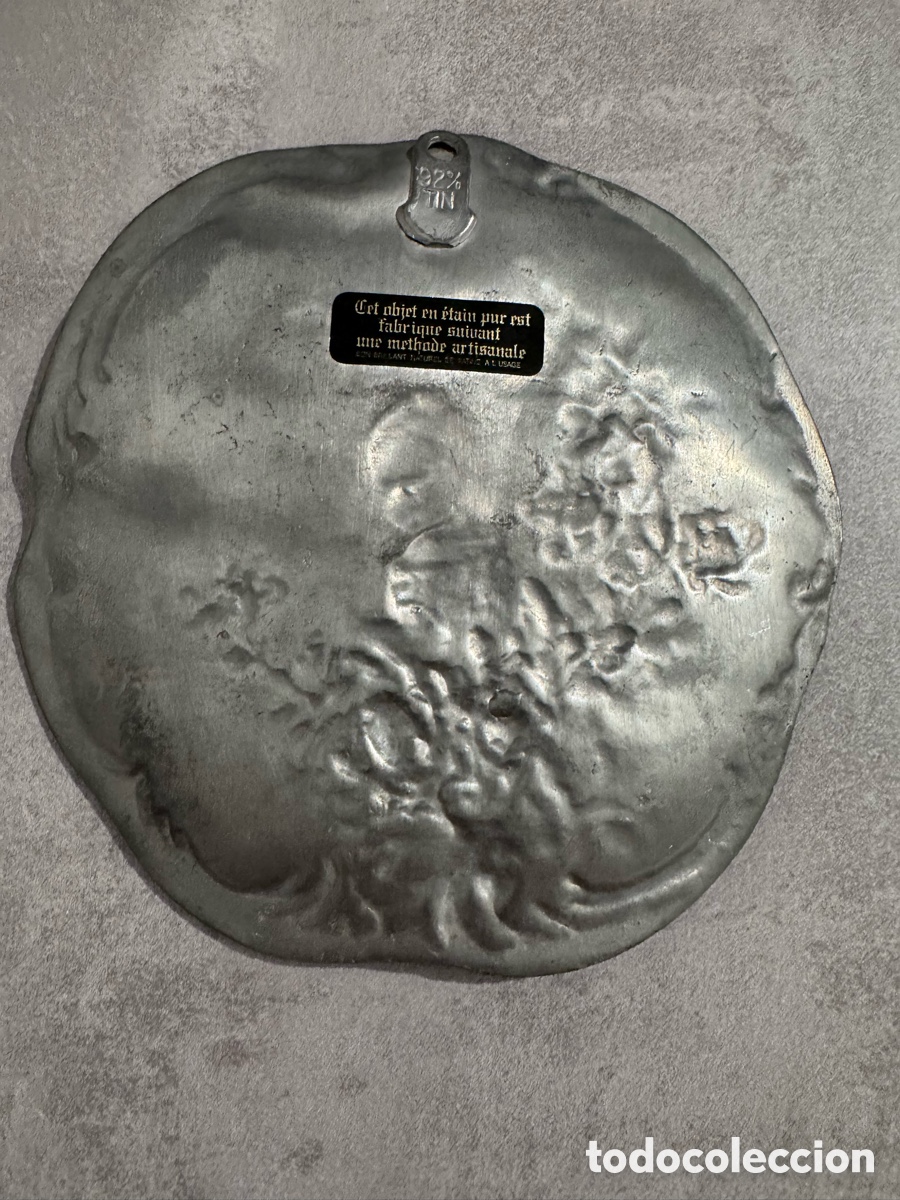 Antig&uuml;edades: Placa Art Nouveau Pewter - Foto 2